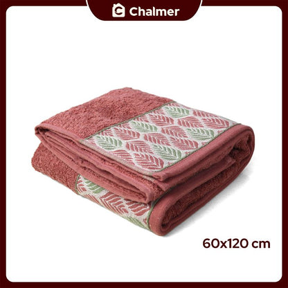 Handuk Mandi Travel Medium Chalmer 60 x 120 cm Motif Cemara