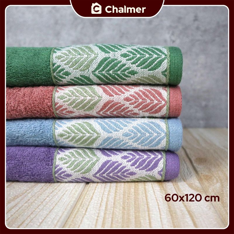 Handuk Mandi Travel Medium Chalmer 60 x 120 cm Motif Cemara