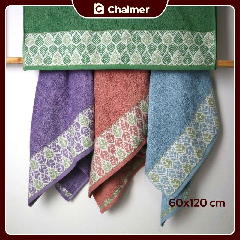 Handuk Mandi Travel Medium Chalmer 60 x 120 cm Motif Cemara