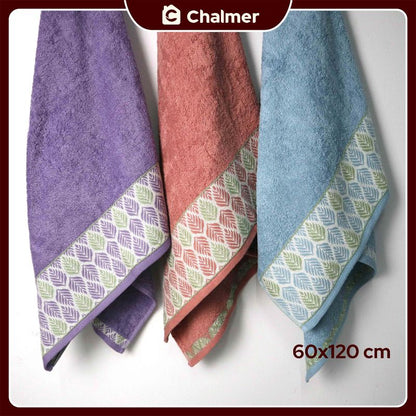 Handuk Mandi Travel Medium Chalmer 60 x 120 cm Motif Cemara