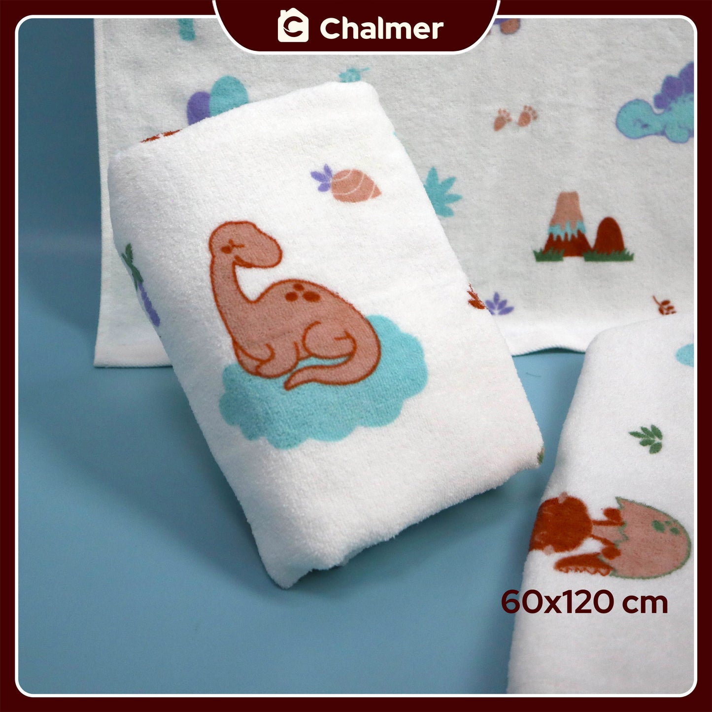 Handuk Mandi Bayi Chalmer 60 x 120 cm Printed Motif Karakter A