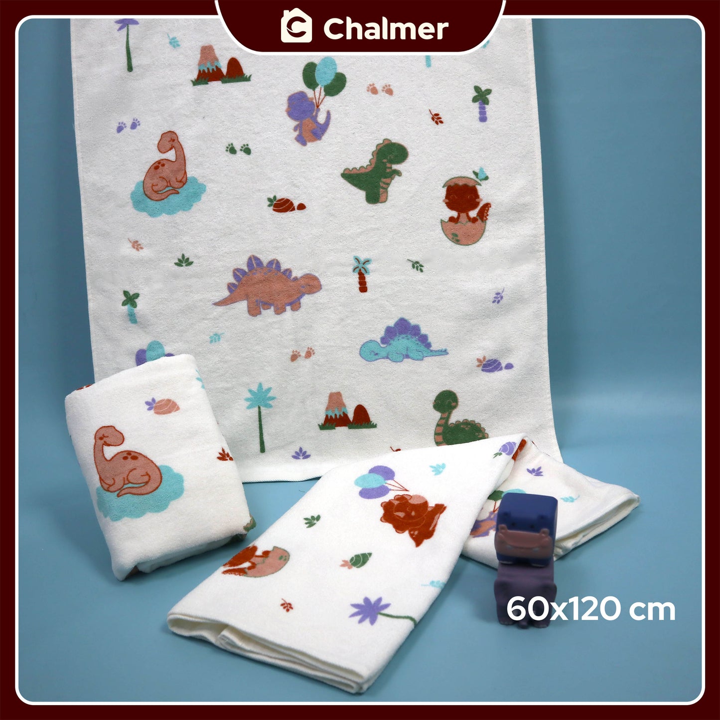 Handuk Mandi Bayi Chalmer 60 x 120 cm Printed Motif Karakter A