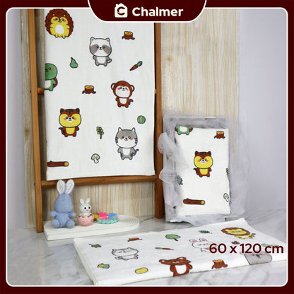 Handuk Mandi Bayi Chalmer 60 x 120 cm Printed Motif Karakter C