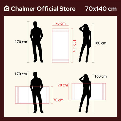Handuk Mandi Dewasa Chalmer Premium 70 x 140 cm Motif Zuma