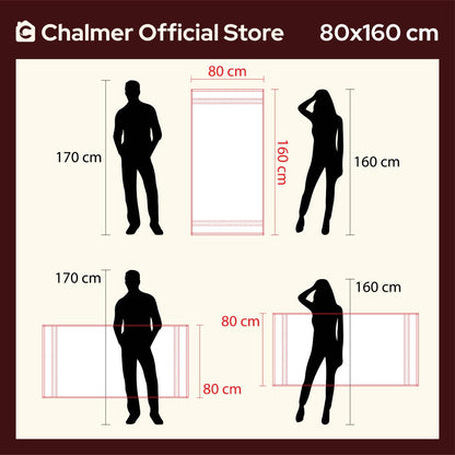Handuk Mandi Dewasa Besar Jumbo Chalmer 80 x 160 cm