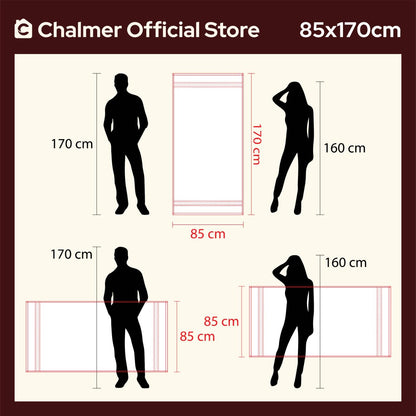 Handuk Hotel Besar Jumbo Premium Natural by Chalmer 85 x 170 cm Handuk Mandi Dewasa