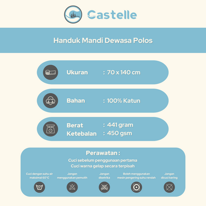 Handuk Mandi Dewasa Castelle by Chalmer 70 x 140 cm