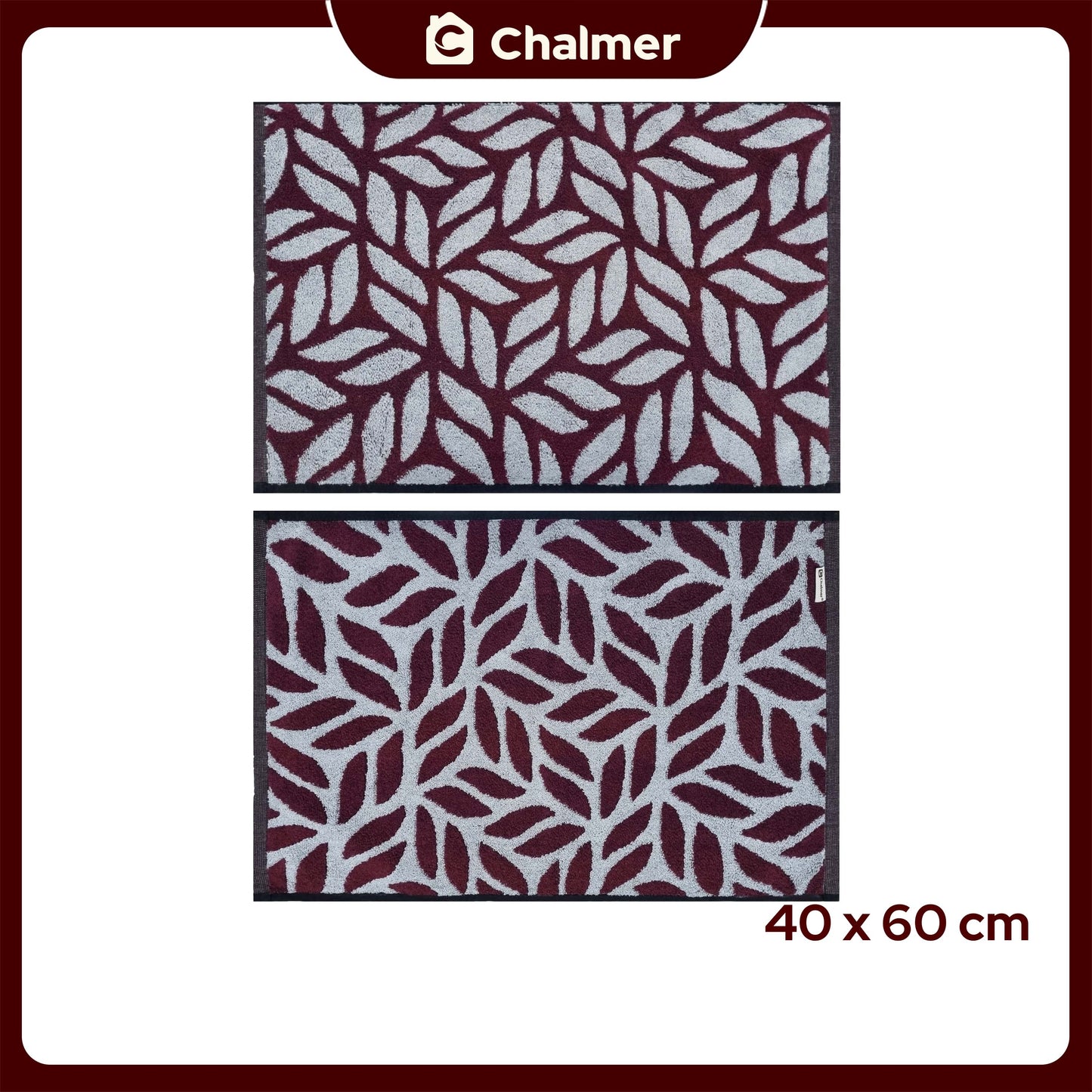 Keset Handuk Chalmer 40 x 60 cm Motif Bolak Balik