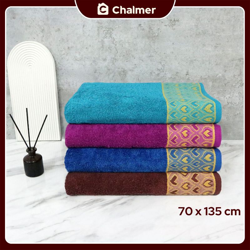 Handuk Mandi Dewasa Chalmer 70 x 135 cm Motif Merak