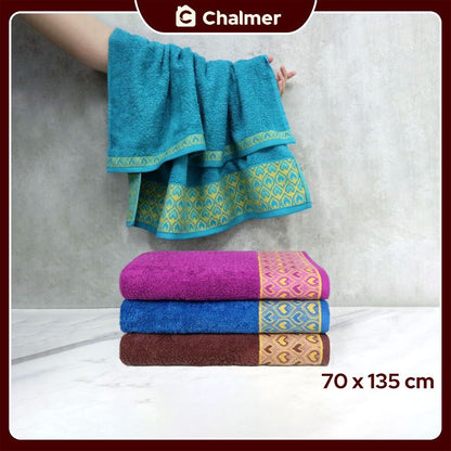 Handuk Mandi Dewasa Chalmer 70 x 135 cm Motif Merak