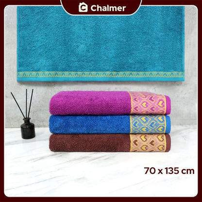 Handuk Mandi Dewasa Chalmer 70 x 135 cm Motif Merak