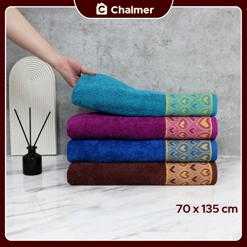 Handuk Mandi Dewasa Chalmer 70 x 135 cm Motif Merak