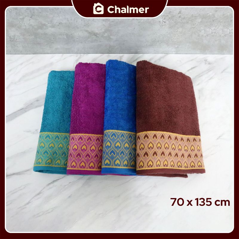 Handuk Mandi Dewasa Chalmer 70 x 135 cm Motif Merak