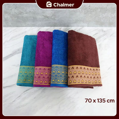 Handuk Mandi Dewasa Chalmer 70 x 135 cm Motif Merak