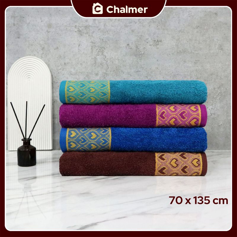 Handuk Mandi Dewasa Chalmer 70 x 135 cm Motif Merak