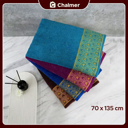 Handuk Mandi Dewasa Chalmer 70 x 135 cm Motif Merak