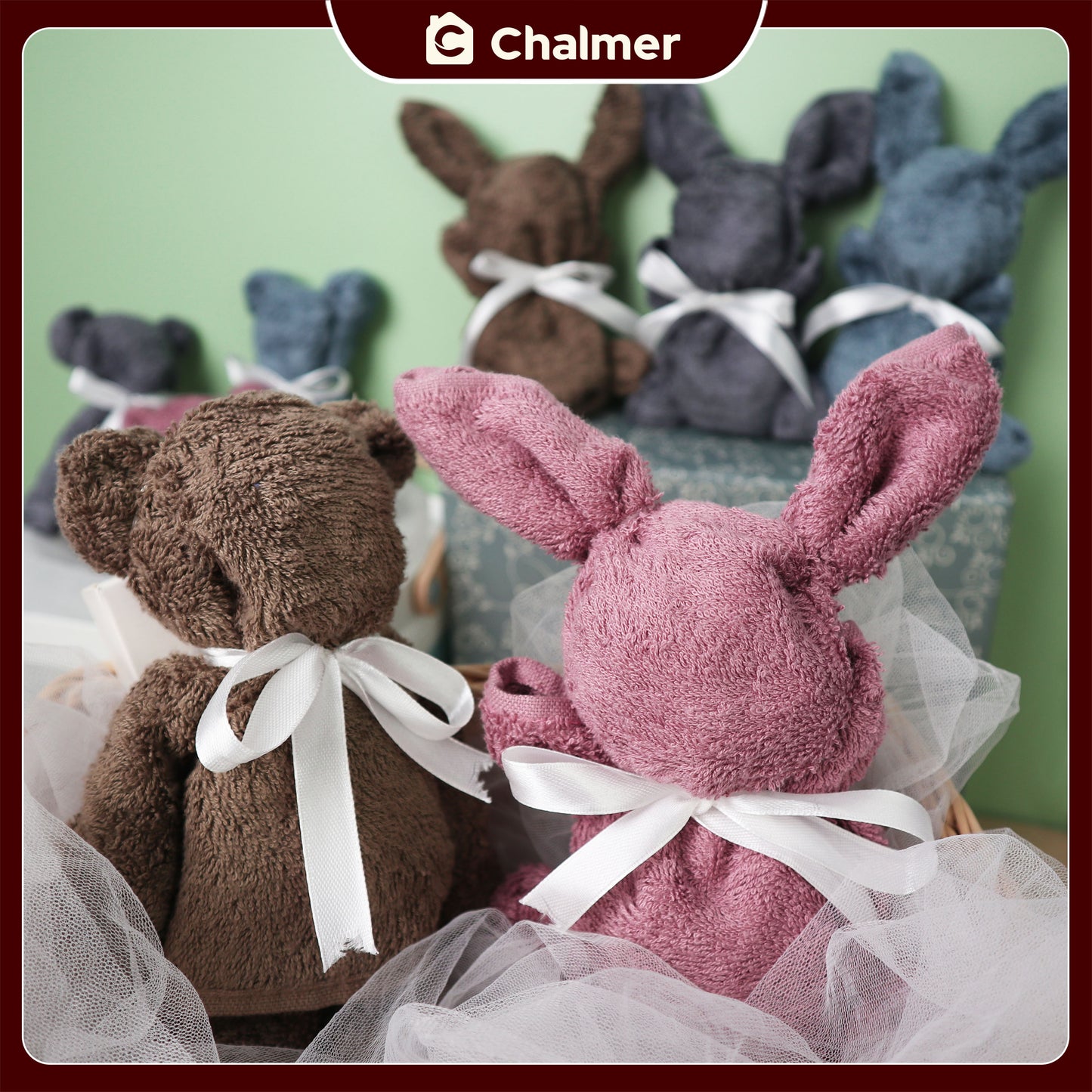 Souvenir Boneka Lap Tangan Handuk Chalmer 40 x 40 cm