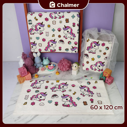 Handuk Mandi Bayi Chalmer 60 x 120 cm Printed Motif Karakter