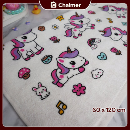 Handuk Mandi Bayi Chalmer 60 x 120 cm Printed Motif Karakter