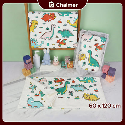 Handuk Mandi Bayi Chalmer 60 x 120 cm Printed Motif Karakter