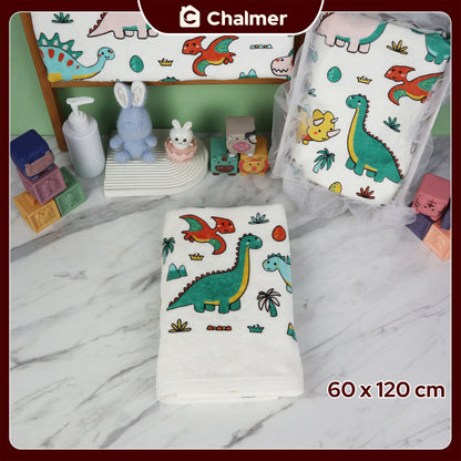 Handuk Mandi Bayi Chalmer 60 x 120 cm Printed Motif Karakter