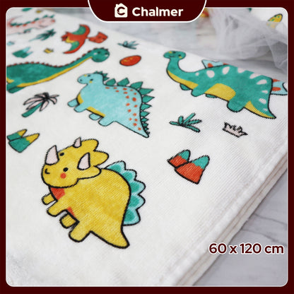 Handuk Mandi Bayi Chalmer 60 x 120 cm Printed Motif Karakter