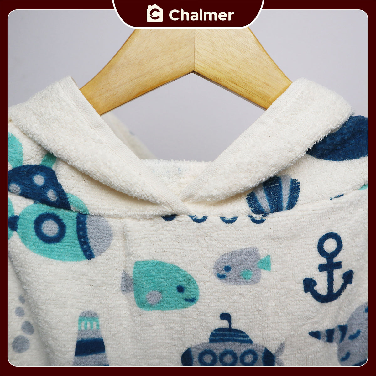 Poncho Handuk Anak Motif Karakter Katun Usia 2-6 Tahun