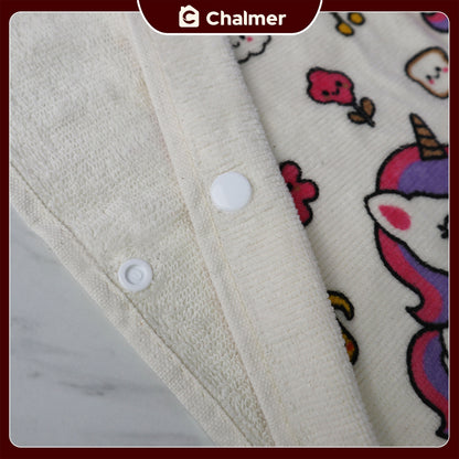 Poncho Handuk Anak Motif Karakter Katun Usia 2-6 Tahun