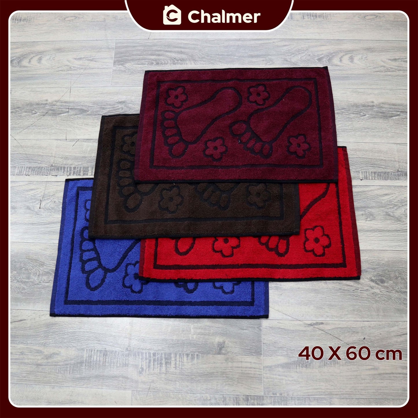 Keset Handuk Chalmer 40 x 60 cm Motif Kaki