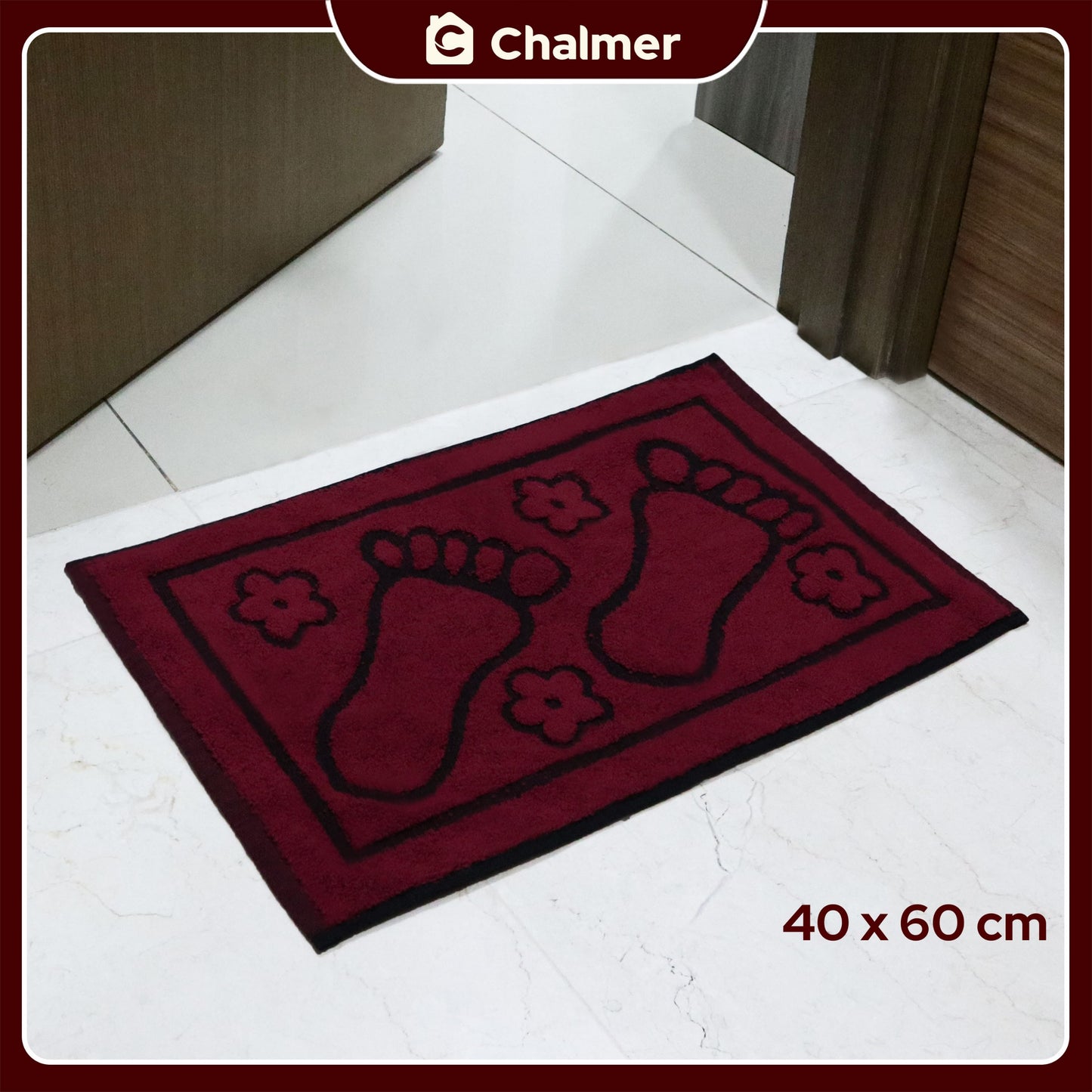 Keset Handuk Chalmer 40 x 60 cm Motif Kaki