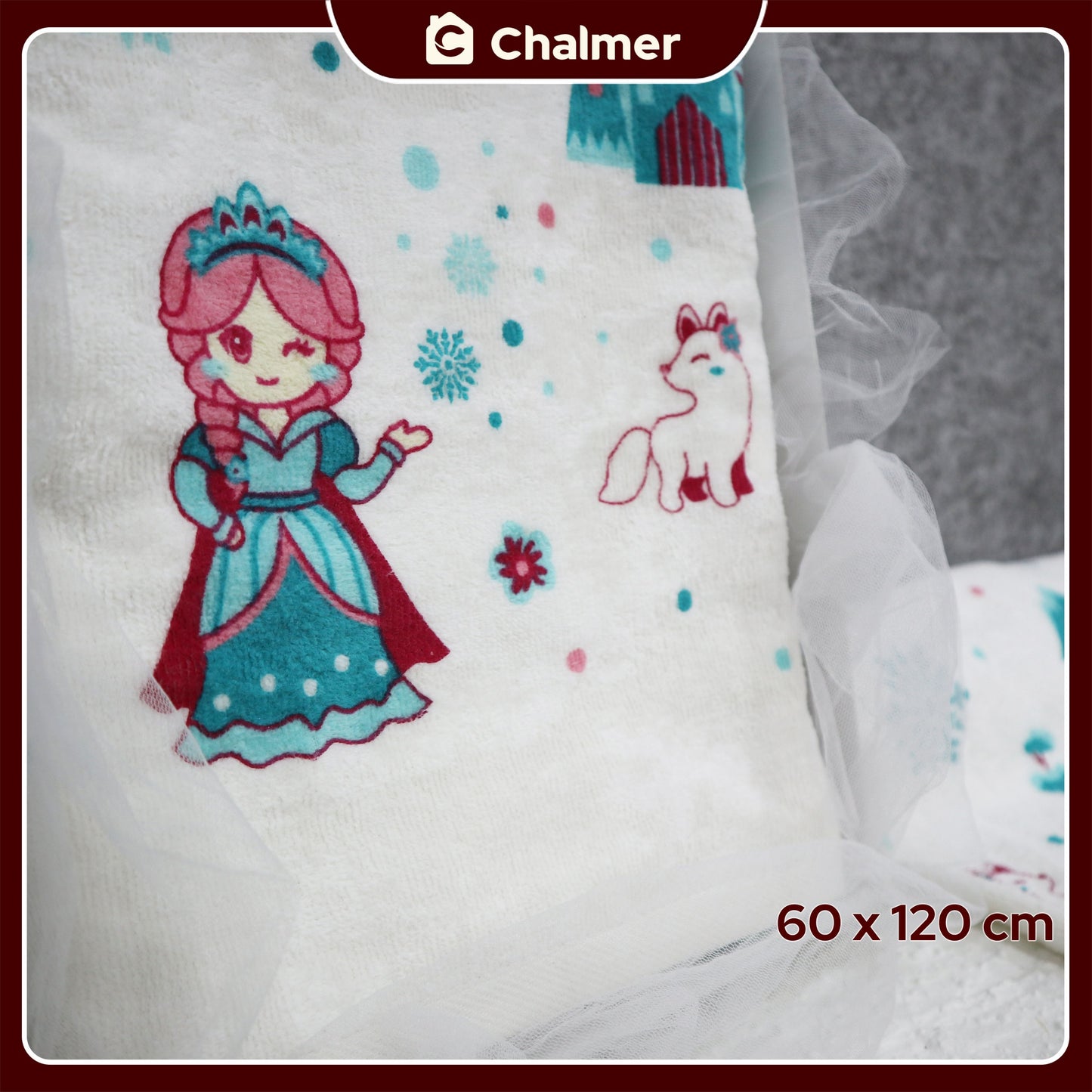 Handuk Mandi Bayi Chalmer 60 x 120 cm Printed Motif Karakter A