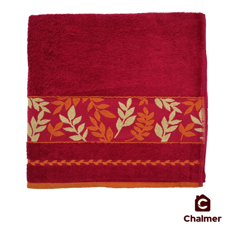 Handuk Mandi Dewasa Chalmer 70 x 135 cm Motif Leafy