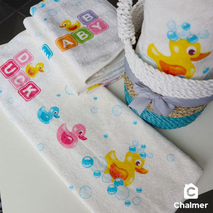 Handuk Mandi Bayi Chalmer 60 x 120 cm Printed Motif Karakter B