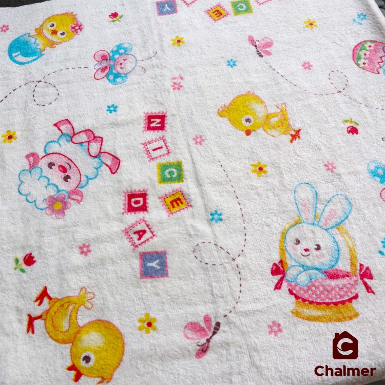 Handuk Mandi Bayi Chalmer 60 x 120 cm Printed Motif Karakter B