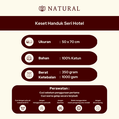 Keset Hotel Premium Natural by Chalmer 50 x 70 cm