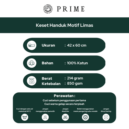 Keset Handuk Prime by Chalmer 42 x 60 cm Motif Limas