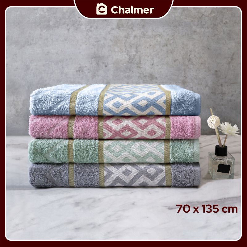 Handuk Mandi Dewasa Chalmer 70 x 135 cm Motif Diamond