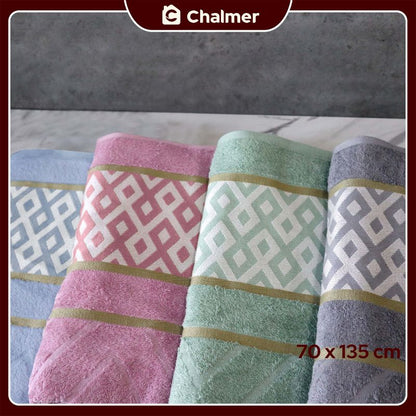 Handuk Mandi Dewasa Chalmer 70 x 135 cm Motif Diamond