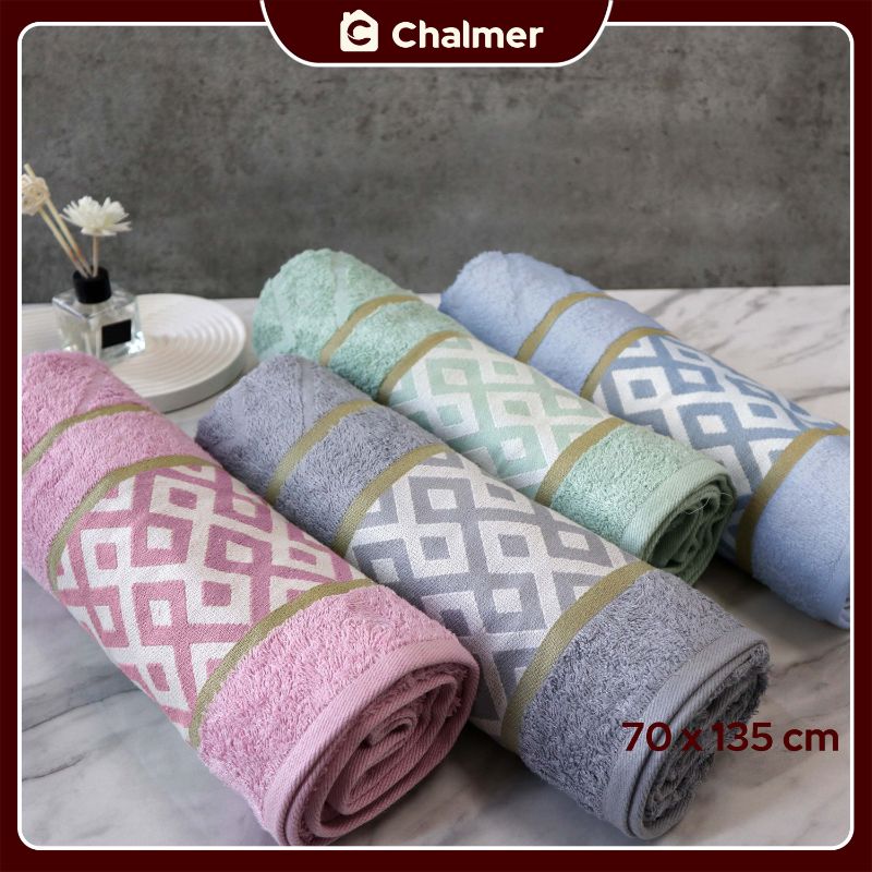 Handuk Mandi Dewasa Chalmer 70 x 135 cm Motif Diamond