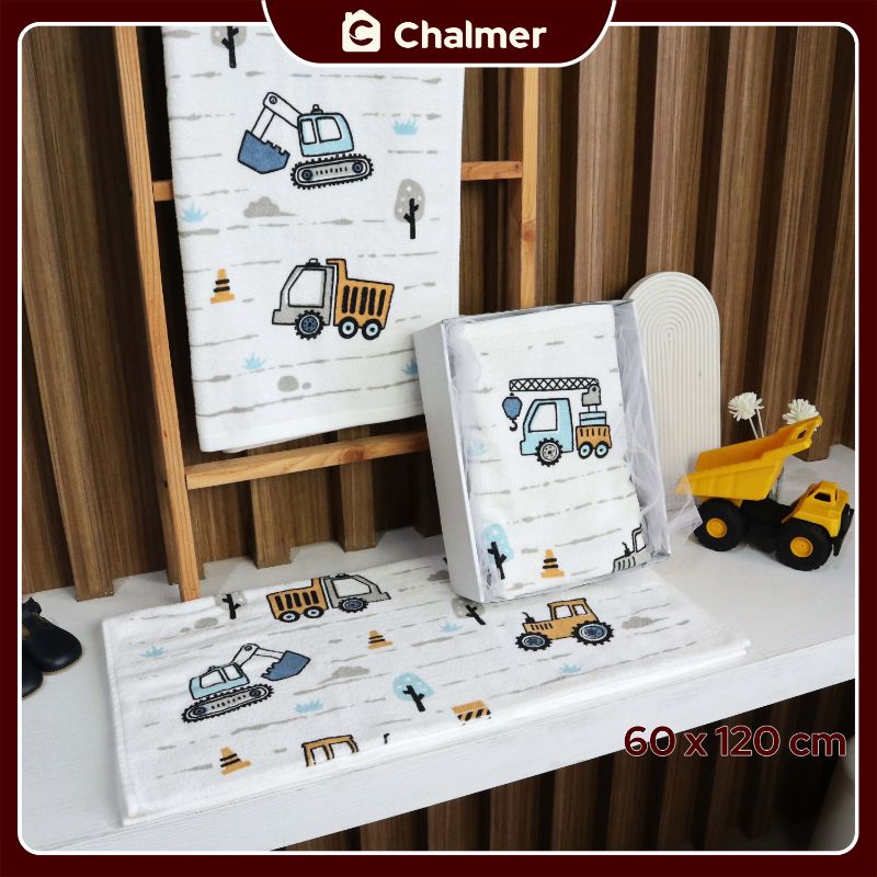 Handuk Mandi Bayi Chalmer 60 x 120 cm Printed Motif Karakter C