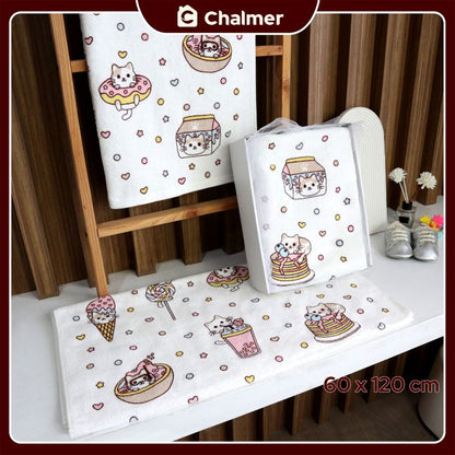 Handuk Mandi Bayi Chalmer 60 x 120 cm Printed Motif Karakter A