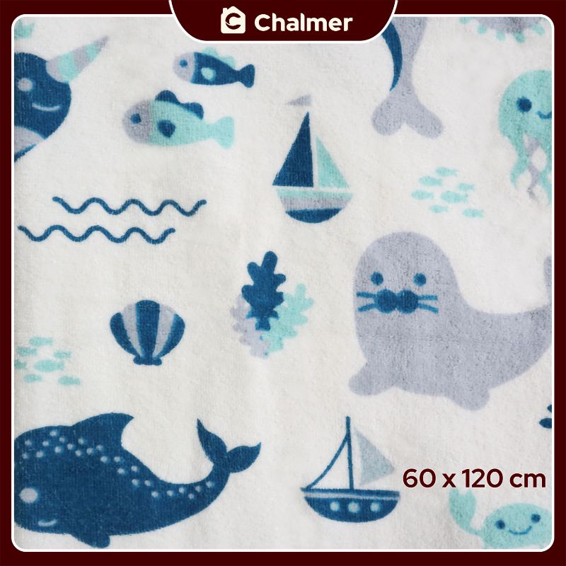 Handuk Mandi Bayi Chalmer 60 x 120 cm Printed Motif Karakter A