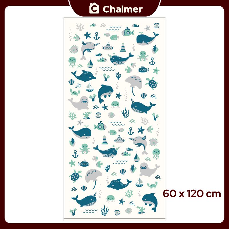 Handuk Mandi Bayi Chalmer 60 x 120 cm Printed Motif Karakter A