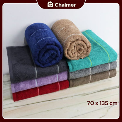 Handuk Mandi Dewasa Chalmer 70 x 135 cm Motif Stripe