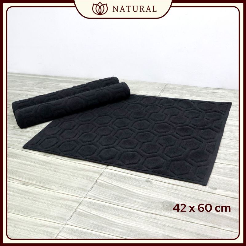 Keset Handuk Natural by Chalmer 42 x 60 cm Seri Black