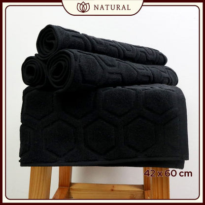 Keset Handuk Natural by Chalmer 42 x 60 cm Seri Black