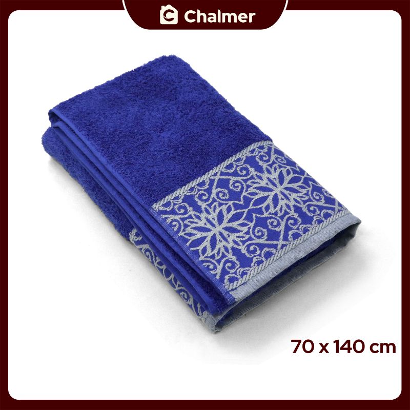 Handuk Mandi Dewasa Chalmer Premium 70 x 140 cm Motif Vardo