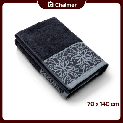Handuk Mandi Dewasa Chalmer Premium 70 x 140 cm Motif Vardo