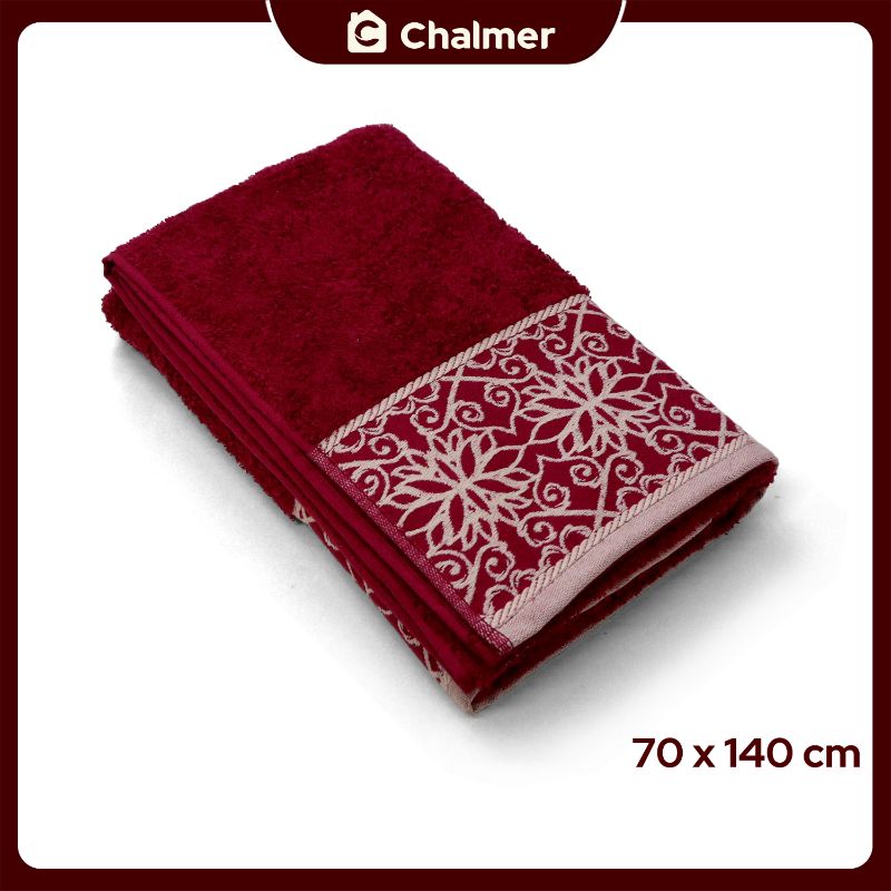 Handuk Mandi Dewasa Chalmer Premium 70 x 140 cm Motif Vardo
