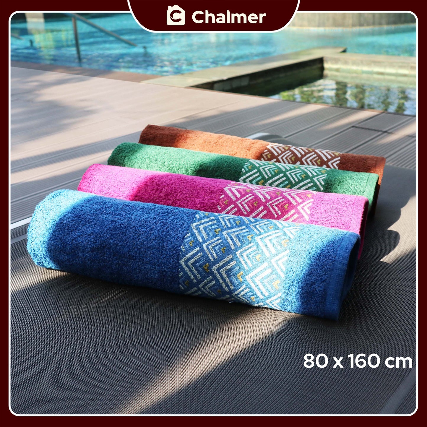 Handuk Mandi Dewasa Besar Jumbo Chalmer 80 x 160 cm Motif Bukit